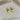 Dual heart earrings goud