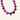 Ketting met grote paarse hart kralen rvs