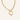 Link chain ketting met open hart goud