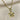 Schakelketting goud met bloembedel