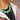 statement ketting met grote groene hartjes