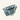 Blauwe Indigo blue bag met rits en bloemen print