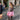Gestreepte roze sport schoudertas met grapefruit