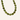 Groene ovalen kralen ketting goud rvs statement