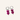 Oorbellen zilver met fuchsia hartjes kralen stainless steel
