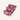 Paarse toilettassen set drie maten roze bloemen