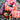 candy stripe toilettas rits binnenvakje oranje roze