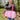 cute duffle bag roze strepen en hartjes
