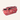 Duffle bag in rood met roze bloemenprint