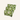 groene toilettas set met witte bloemenprint