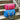 handige grote duffle bag gestreept blauw roze