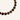 ketting met bruine hartjes roestvrij staal