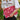 rode laptophoes met bloemenprint