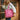 totebag tiger lily reversible strepen roze bruin katoen