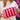 trendy rruby striped toiletrybag kleurrijk handig