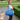 trendy schoudertas strepen blauw